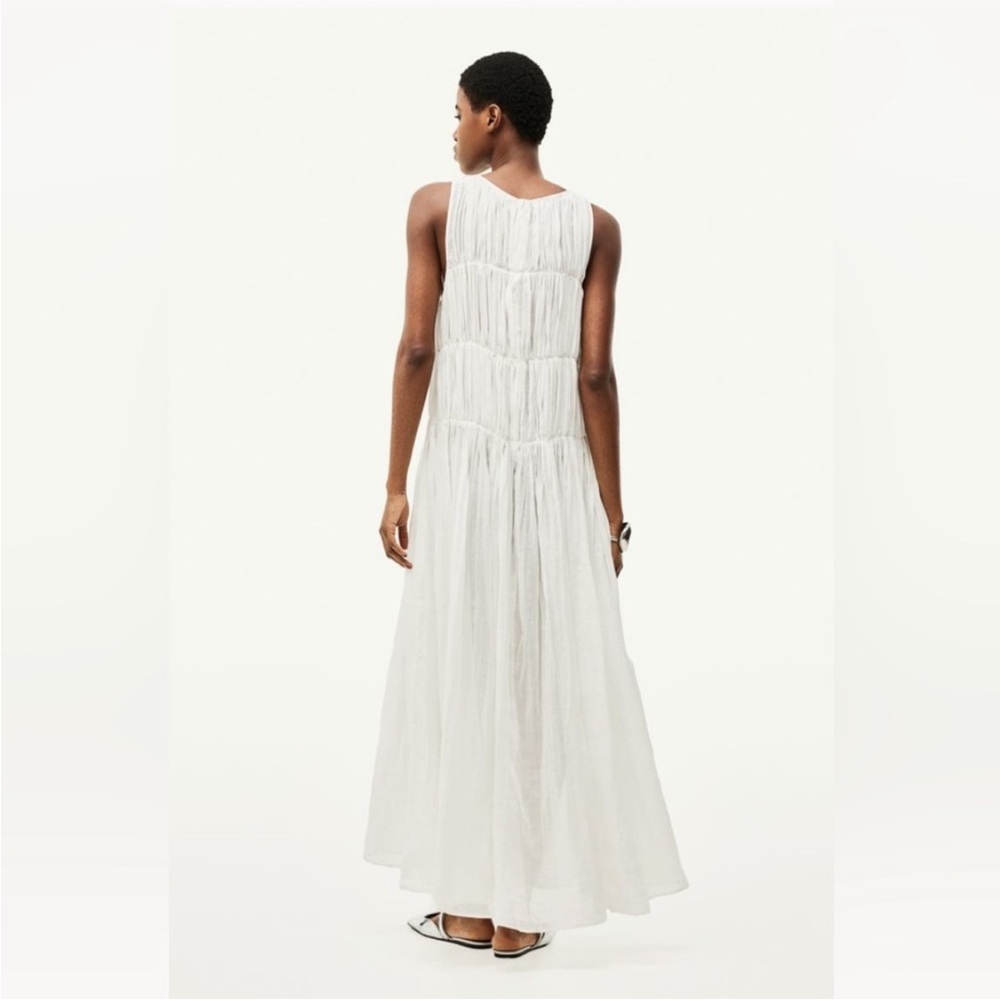 NWT! H&M Ramie Maxi Dress in White Size Small - Picture 6 of 10